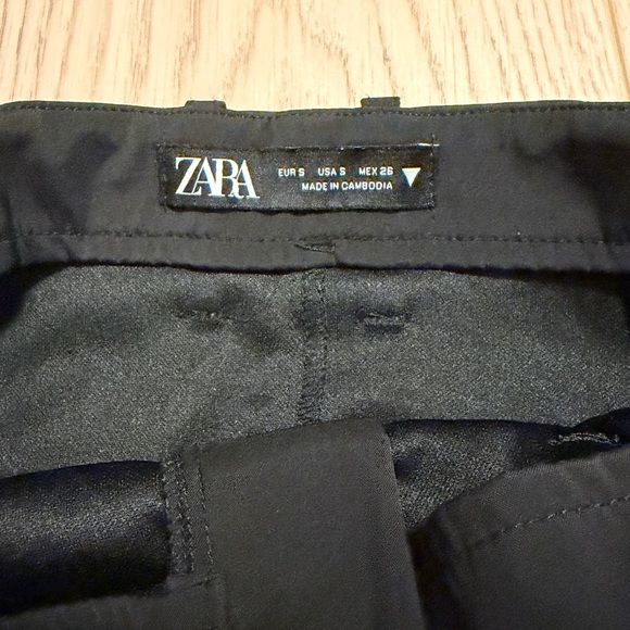 Zara Black Technical Cargo Mini Skirt Utility TRF Size S - Picture 3 of 5